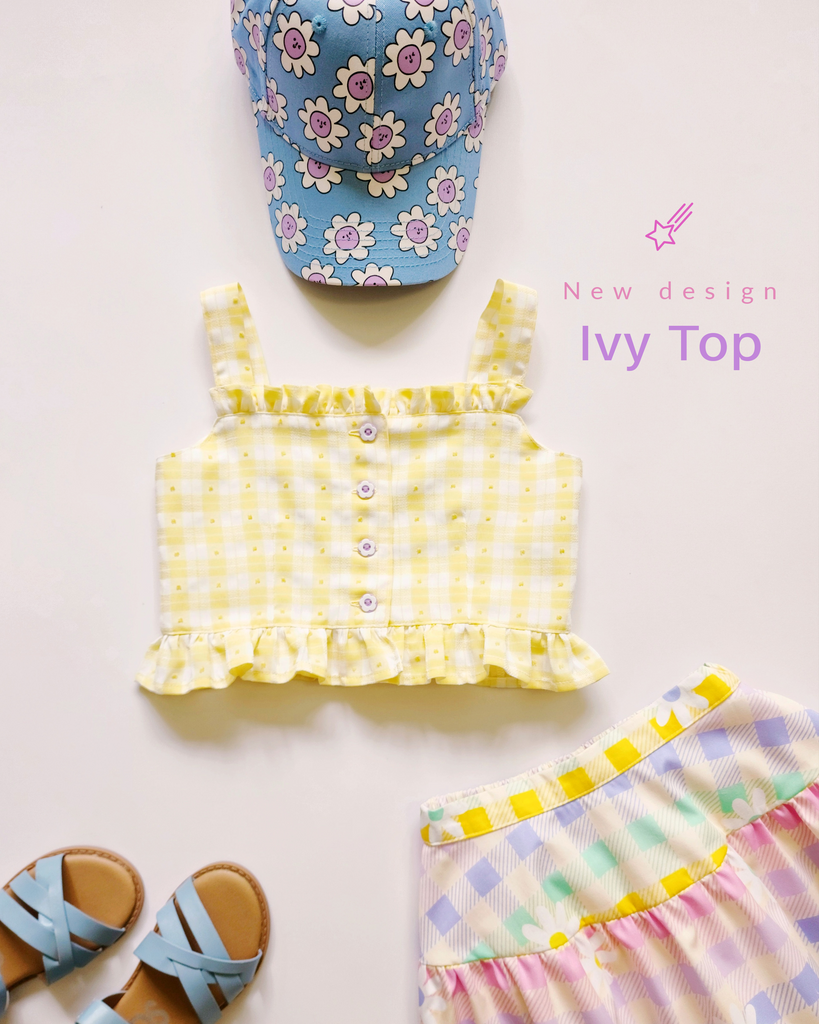 ✿ England Check Fabric • Ivy Top, Jingle Top, Pixie Skort ✿