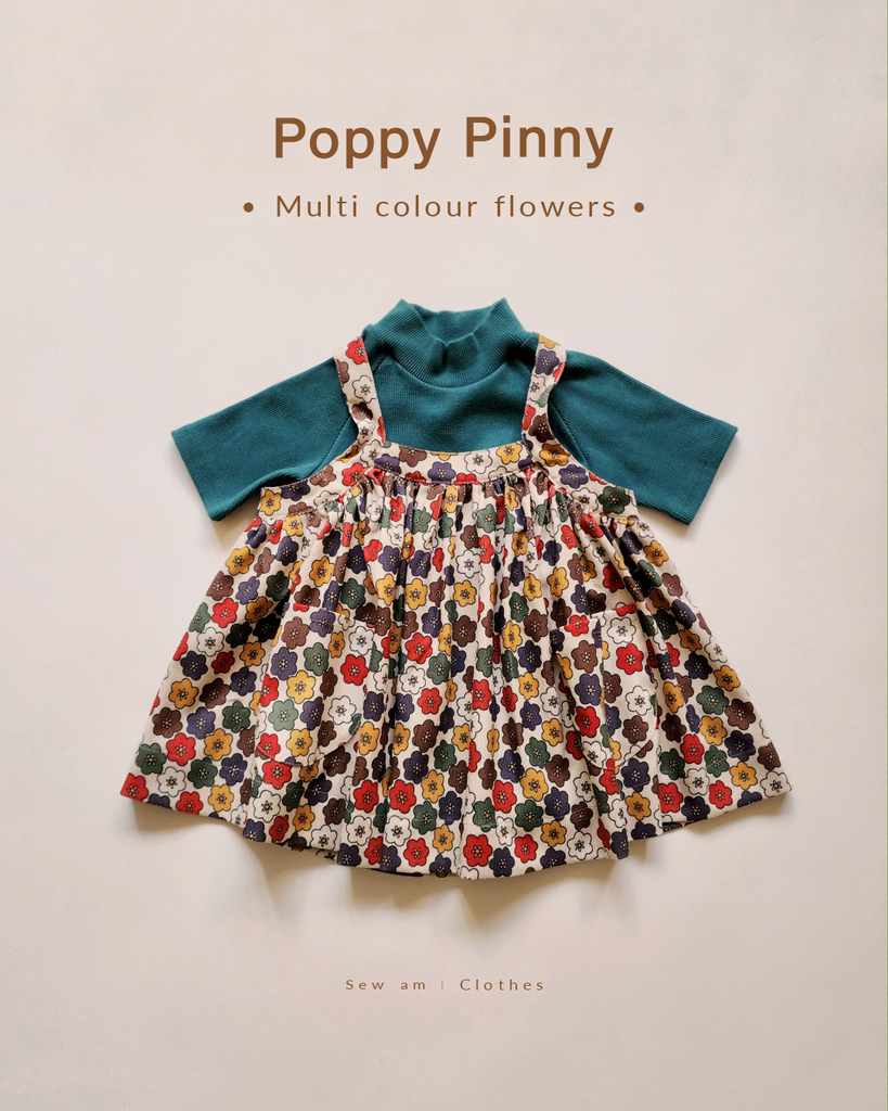♡ Poppy Pinny • Multi colour flower