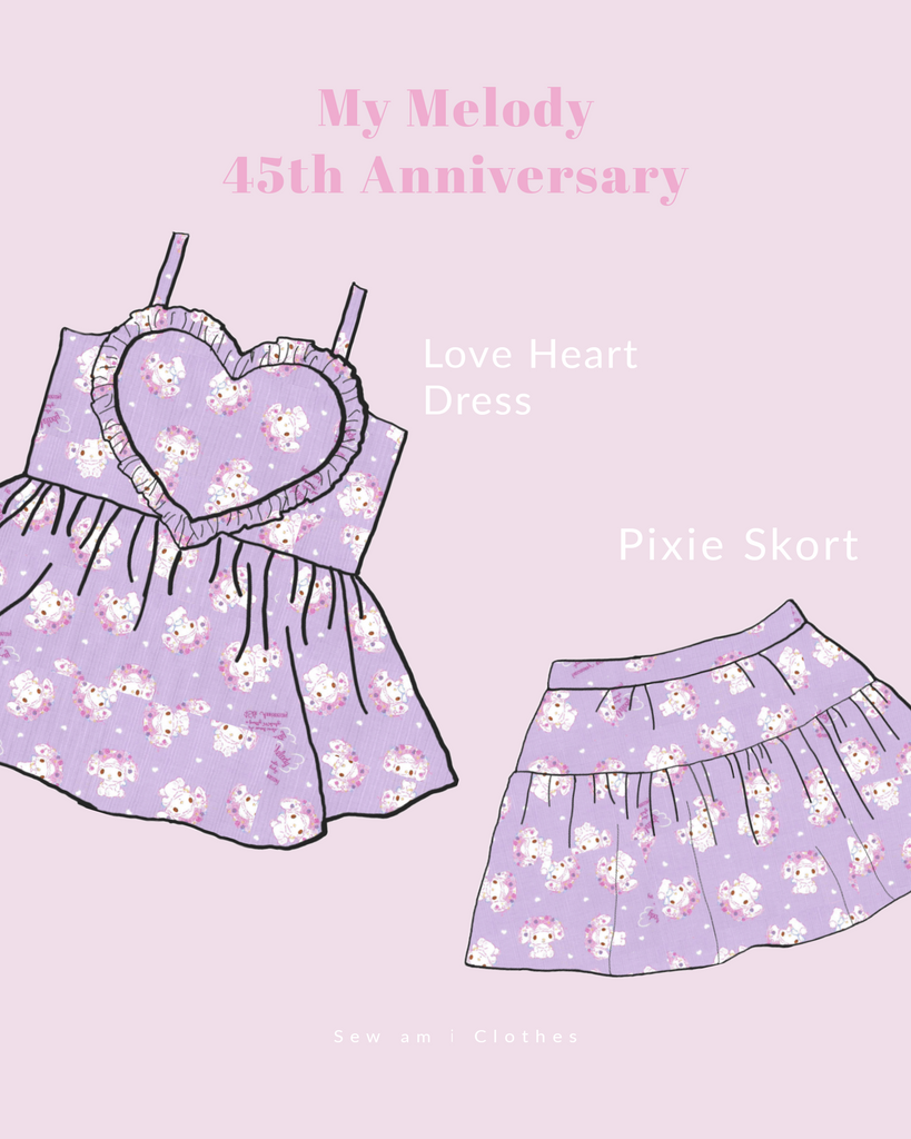 ✿ My Melody 45th Anniversary • Love Heart Top, Pixie Skort ✿