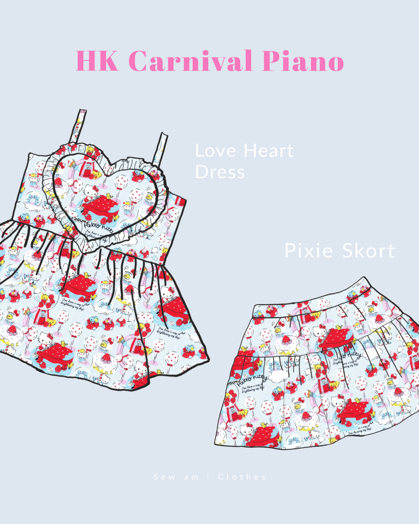 ✿ HK Carnival Piano • Love Heart Dress, Pixie Skort ✿
