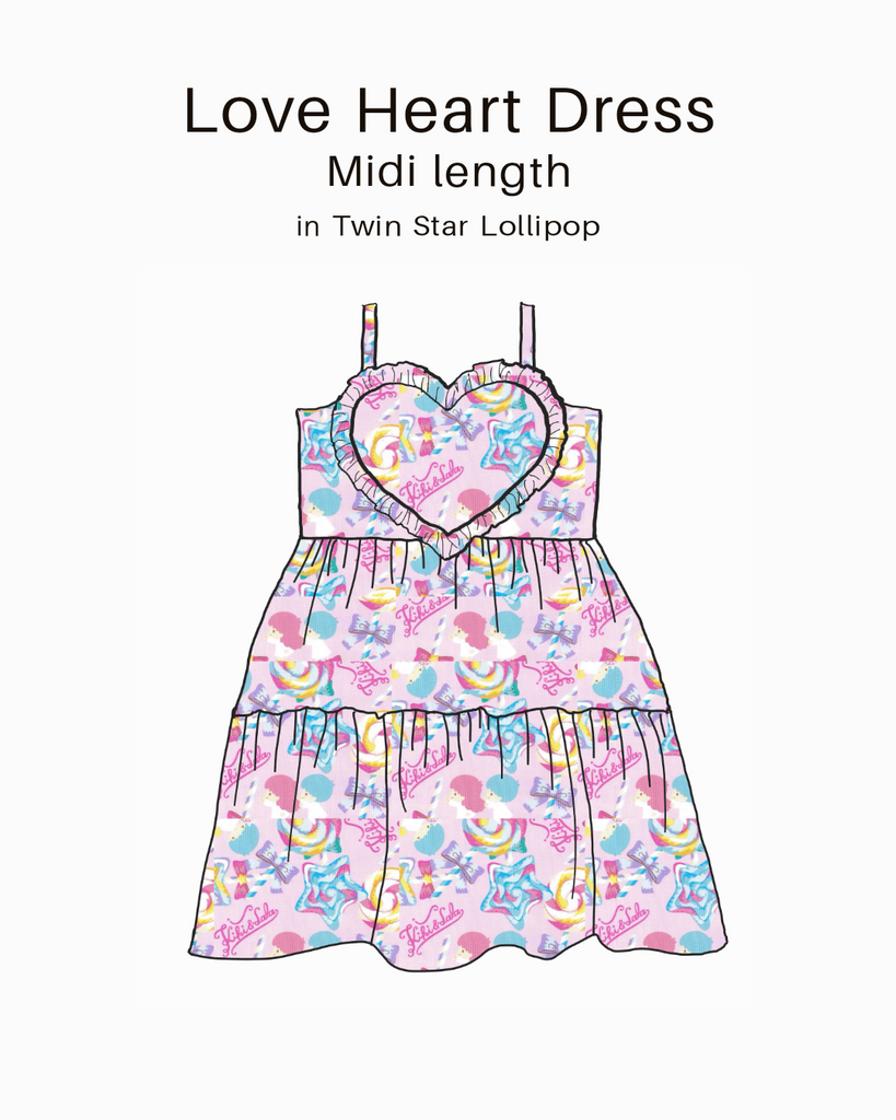 ✿ 𝙋𝙍𝙀-𝙊𝙍𝘿𝙀𝙍 Love Heart Dress • Midi length • 2 tiers dress