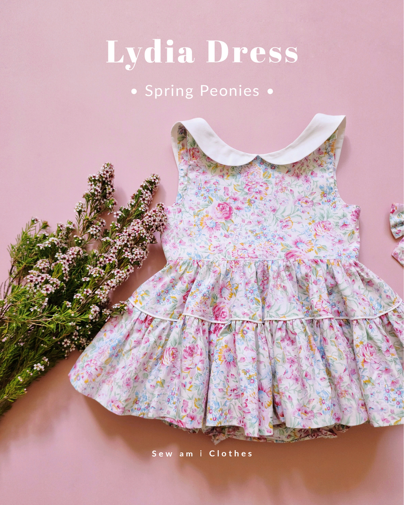 ♡ Lydia Dress • Spring Peonies 𝐎𝐧𝐞 𝐨𝐟 𝐚 𝐤𝐢𝐧𝐝 (one made per size) ♡