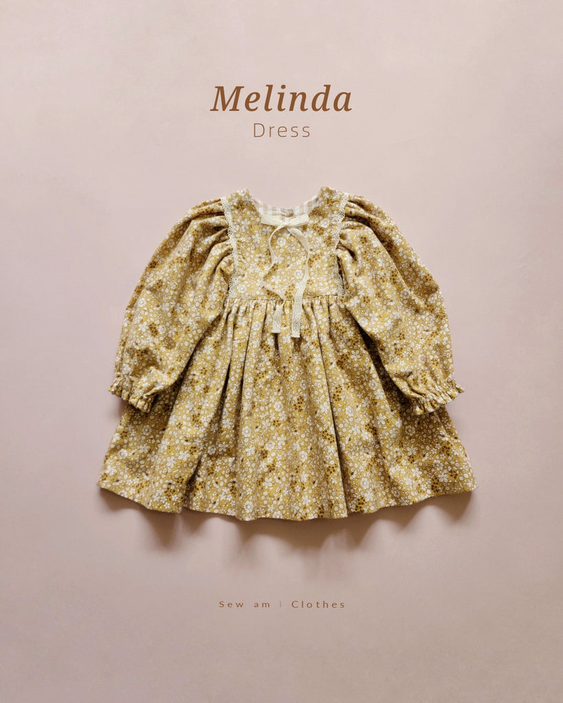 Melinda Dress in Mustard ♡ Dainty floras