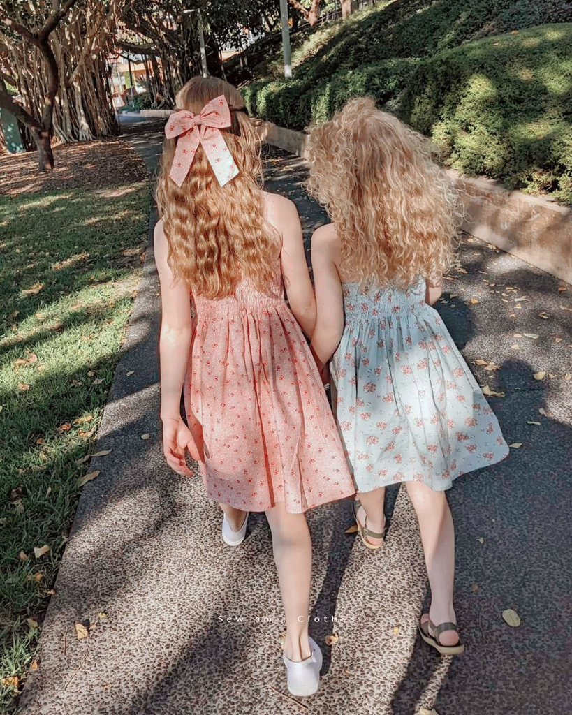 ✿ Bella Dress • Tiny roses in pastel peach ✿