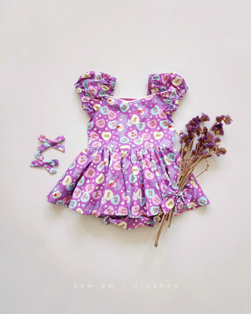 𝙋𝙍𝙀-𝙊𝙍𝘿𝙀𝙍 ☆ Jolly Dress in Care Bear mini hearts • 𝘐𝘮𝘱𝘦𝘳𝘧𝘦𝘤𝘵𝘪𝘰𝘯