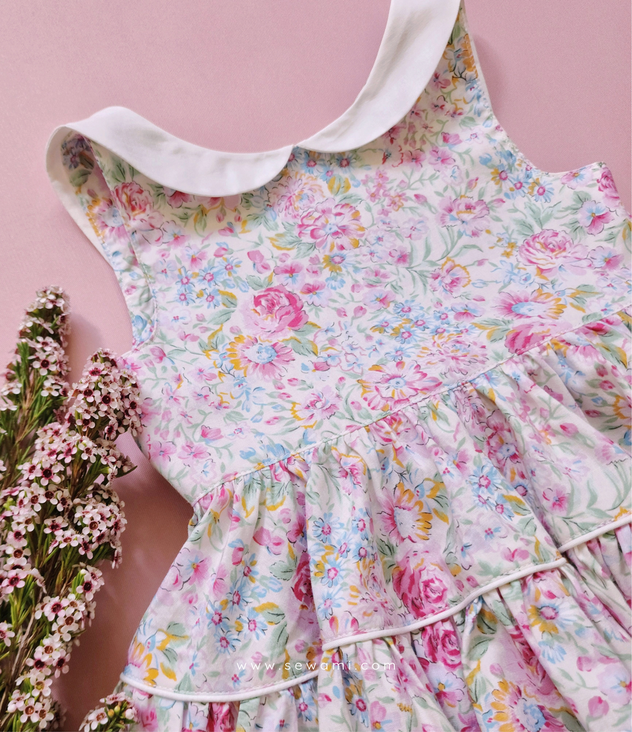 ♡ Lydia Dress • Spring Peonies 𝐎𝐧𝐞 𝐨𝐟 𝐚 𝐤𝐢𝐧𝐝 (one made per size) ♡