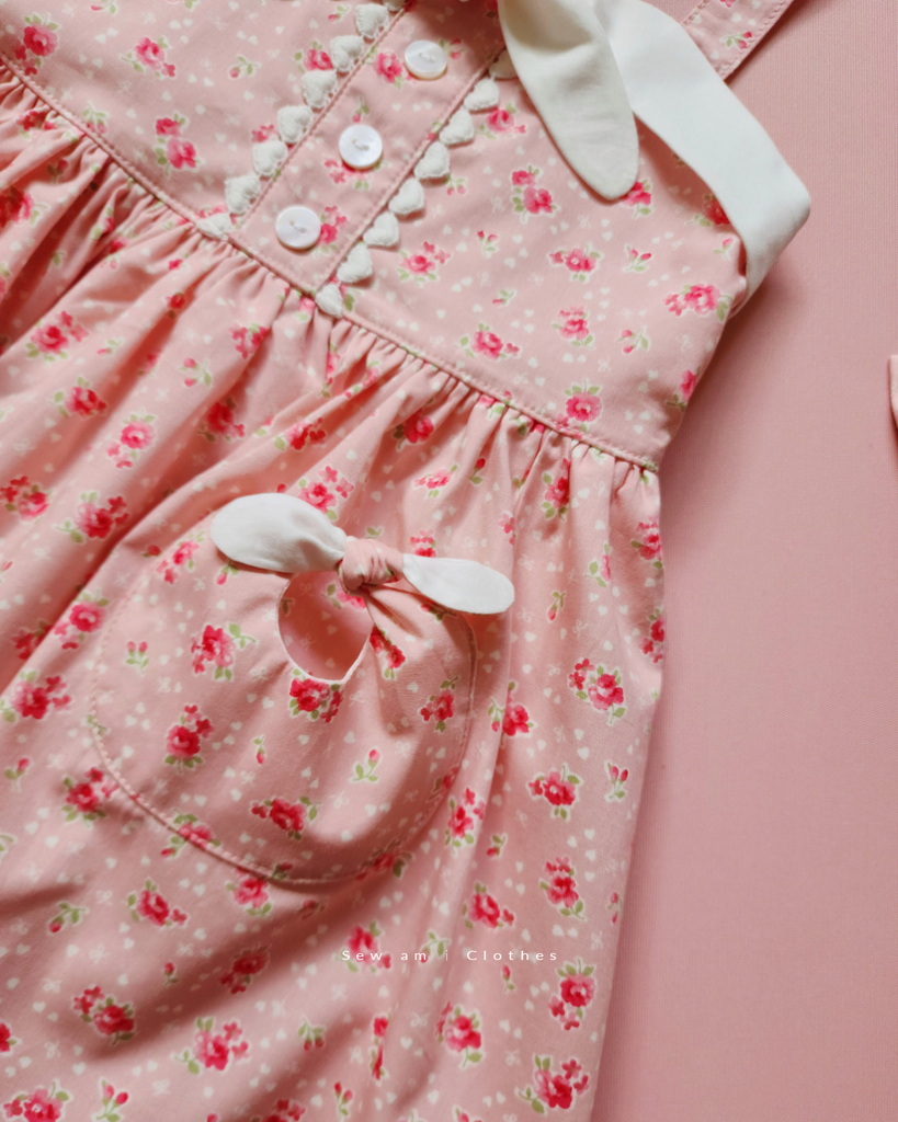 ✿ Bella Dress • Tiny roses in pastel peach ✿