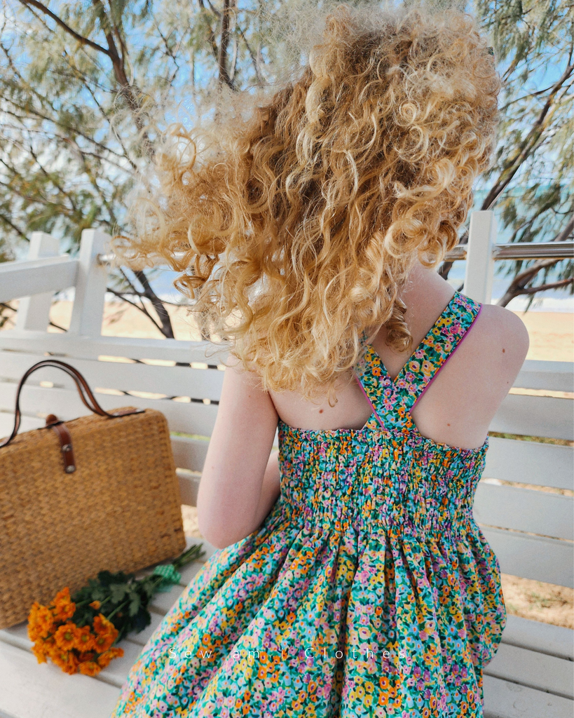 ✿ Bella Dress - Button front in Painterly Meadow ✿