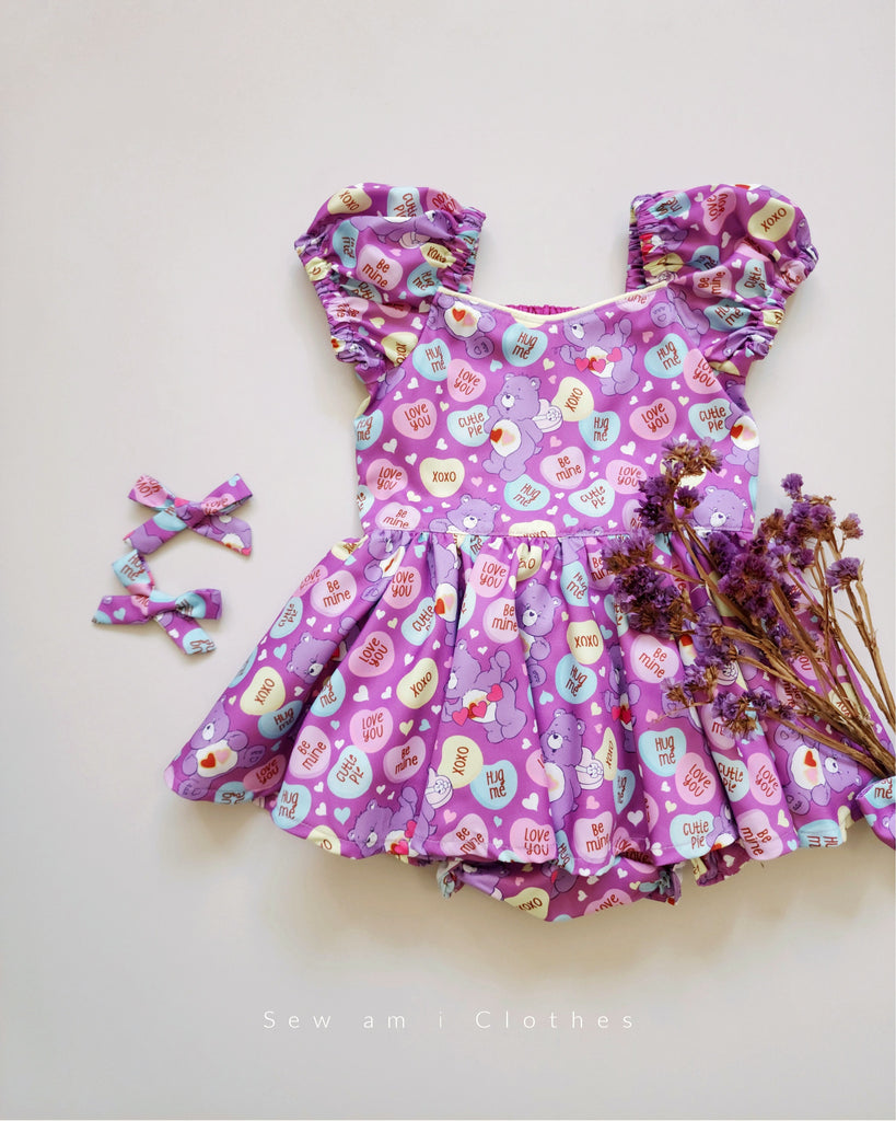 𝙋𝙍𝙀-𝙊𝙍𝘿𝙀𝙍 ☆ Jolly Dress in Care Bear mini hearts • 𝘐𝘮𝘱𝘦𝘳𝘧𝘦𝘤𝘵𝘪𝘰𝘯