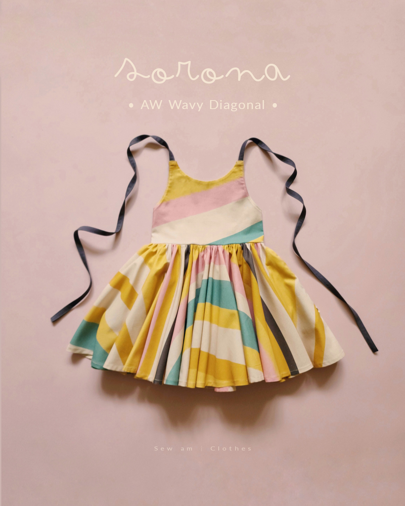 Sorona Dress ♡ Autumn Wavy Diagonal