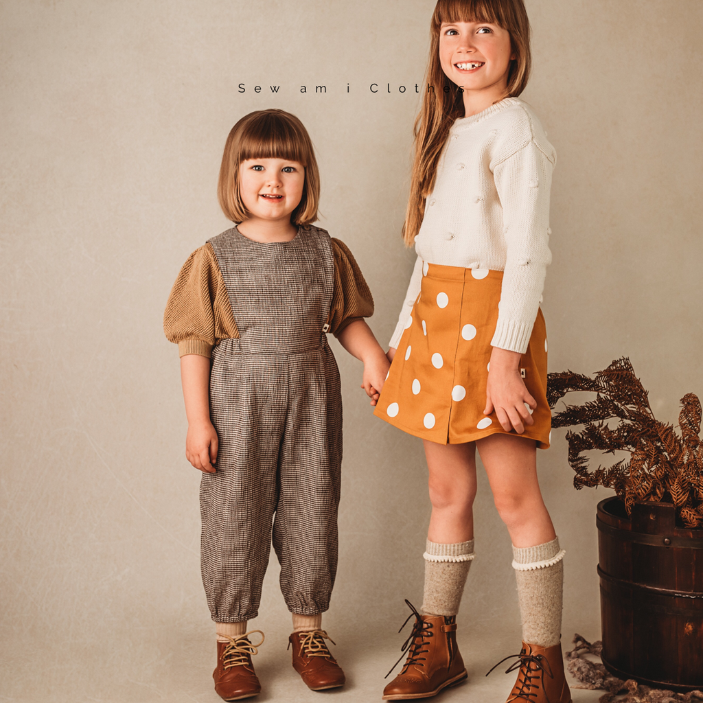 ✿ Quin Overall: Dark Brown Micro-check ✿