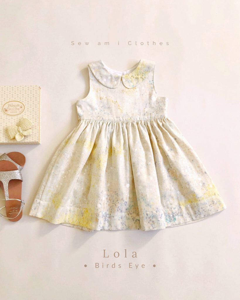 •. Lola Dress in Birds Eye .•