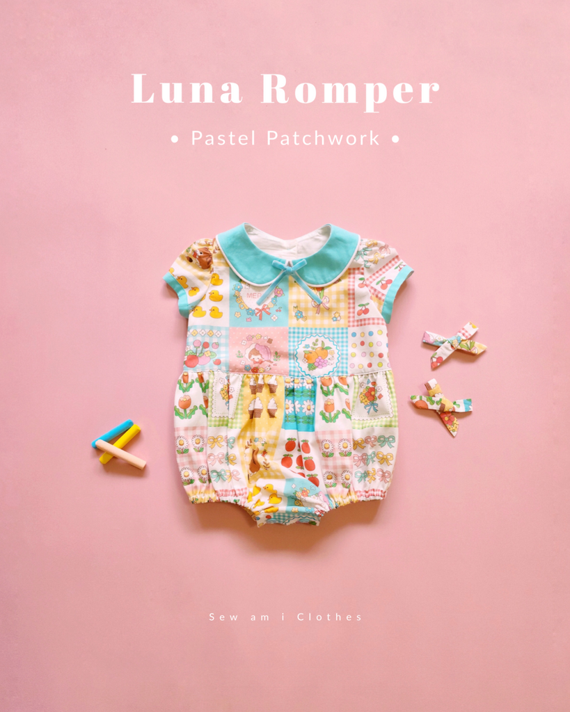 Luna Romper ✿ Pastel Patchwork